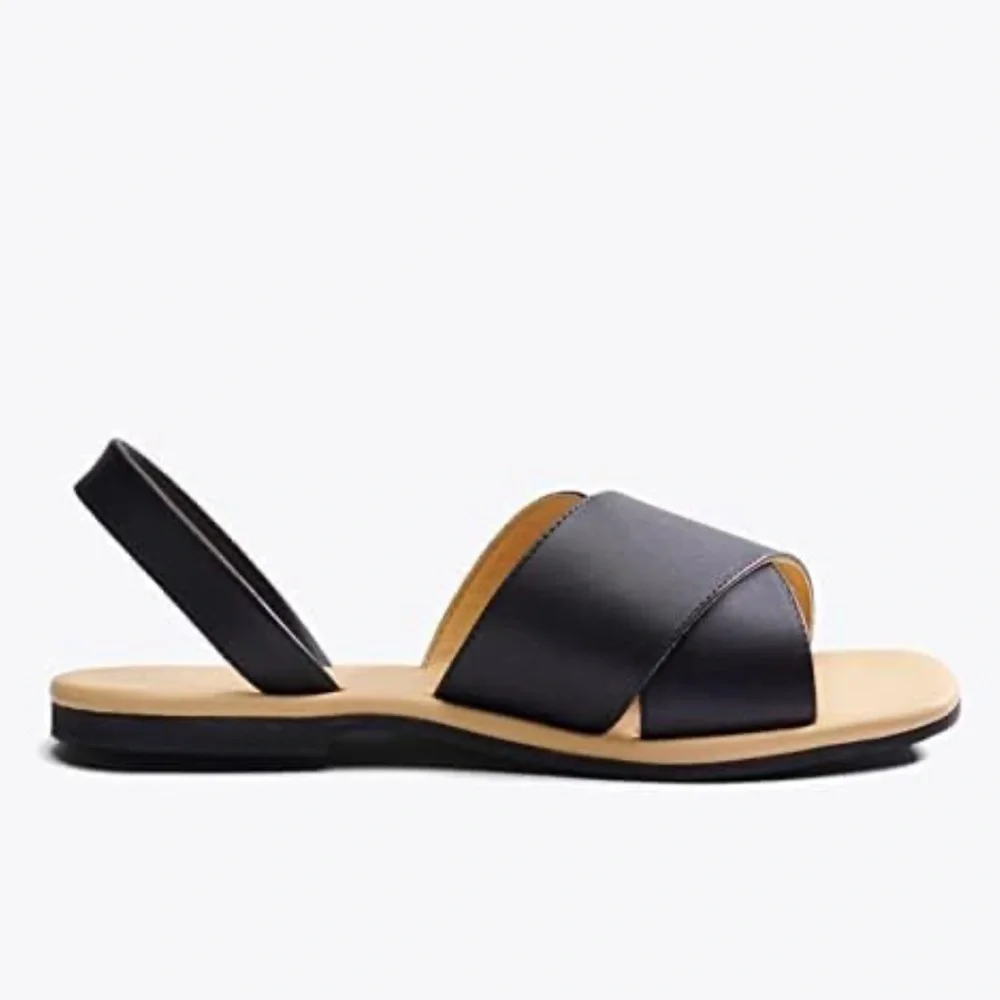 NISOLO | All-Day Cross Strap Sandal, Black, 9